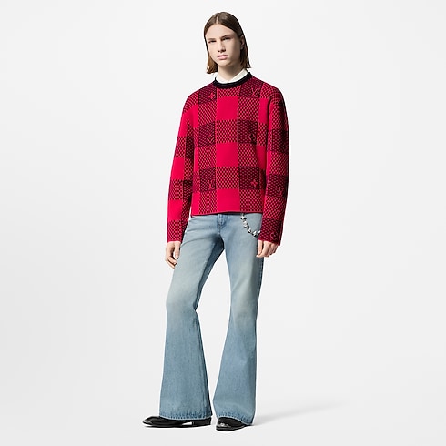 Damier Wool Crewneck in Men's Ready-to-Wear Knitwear and Sweatshirts collections by Louis Vuitton (Product zoom)