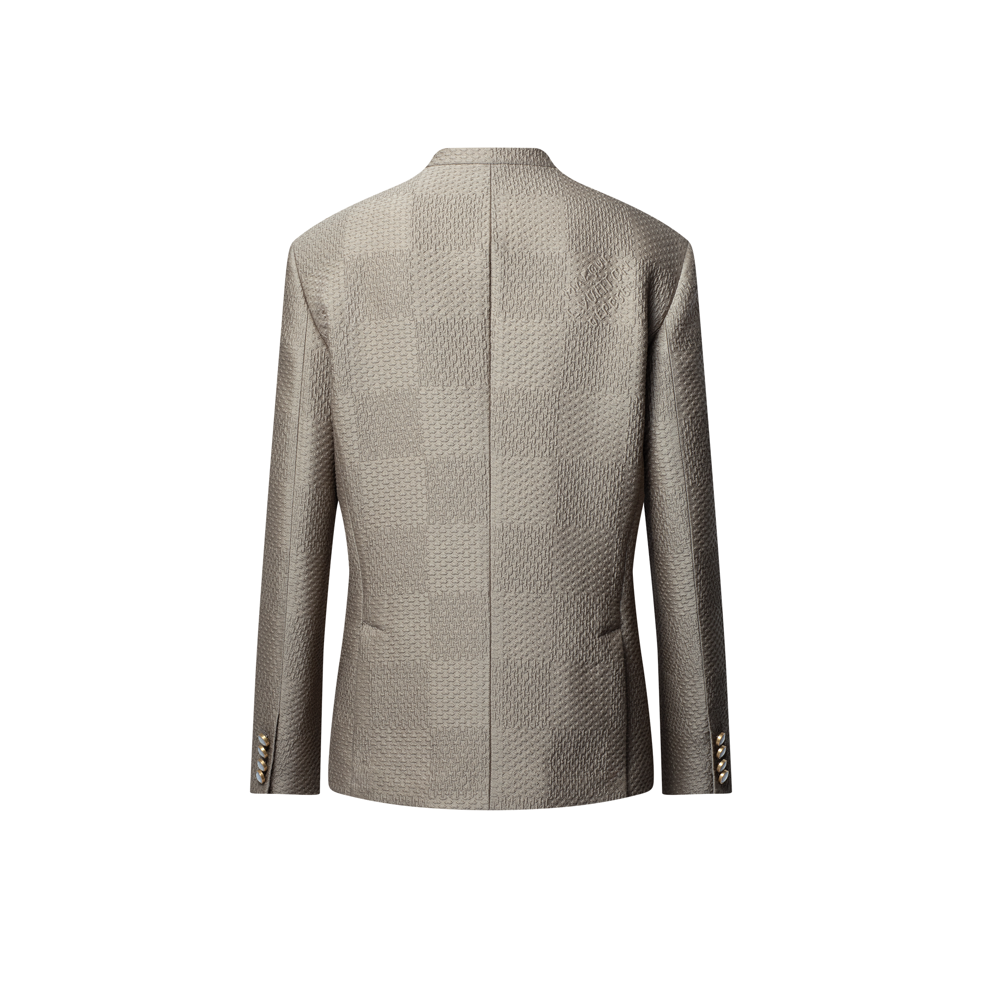 Damier Wool-Silk Jacquard Double-Breasted Jacket  in Men