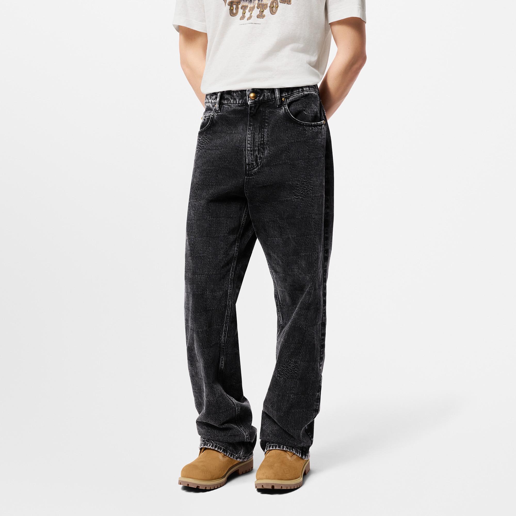 Damier Workwear Cotton Pants  in Men