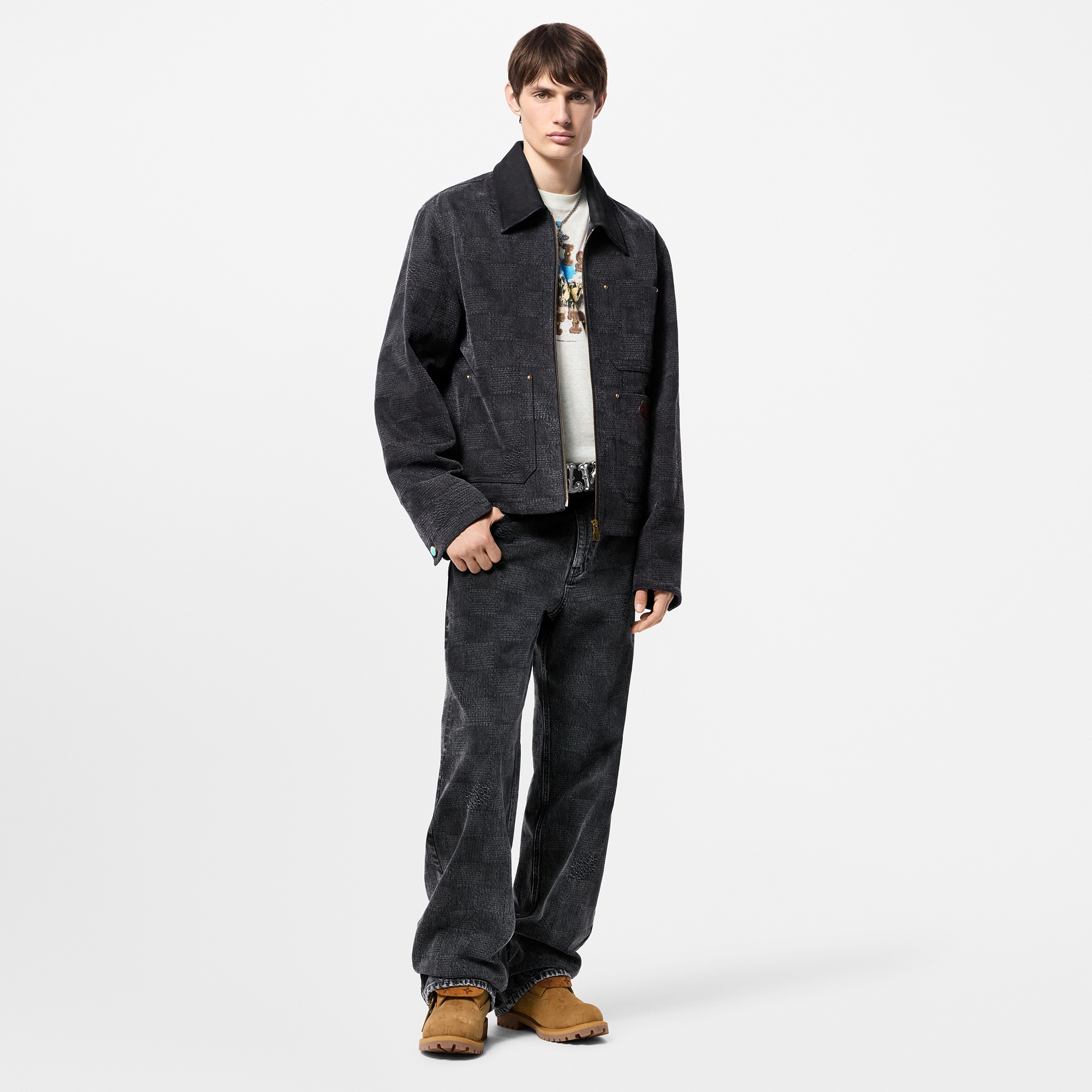 Damier Workwear Cotton Pants  in Men