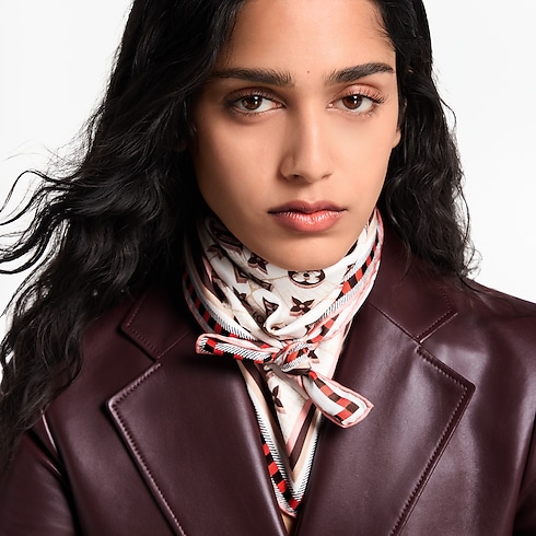 Damiergram Square 70 . in Women's Accessories Silk Squares and Bandeaus collections by Louis Vuitton (Product zoom)