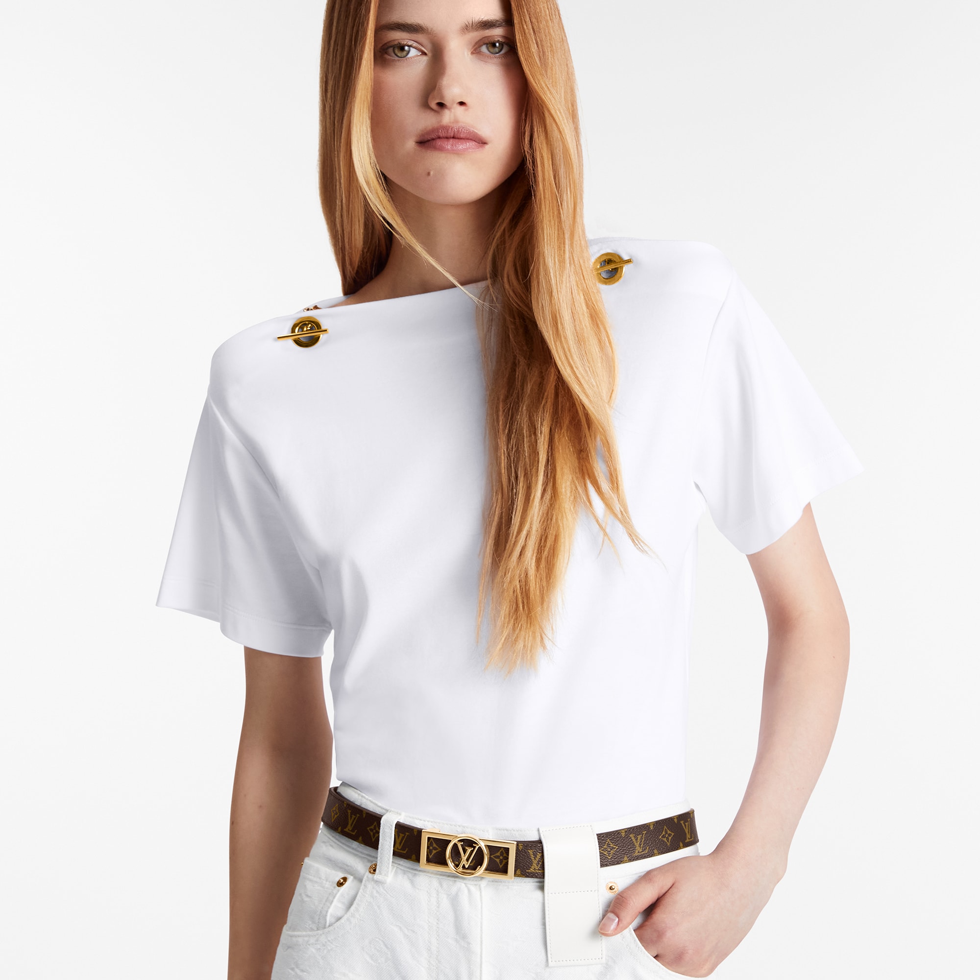 Dauphine 25mm Reversible Belt Monogram in Women