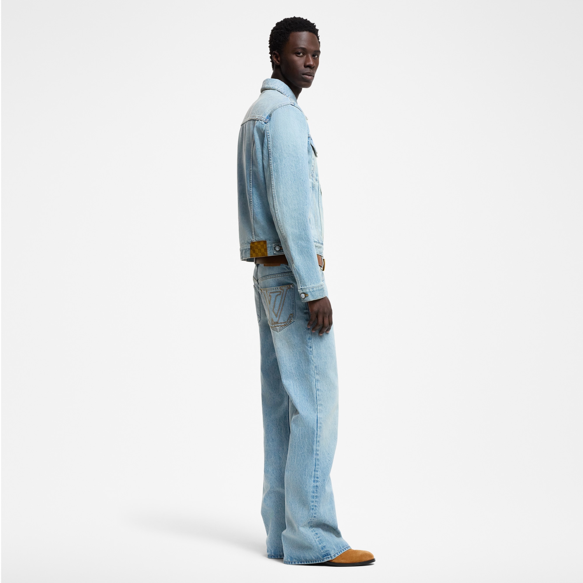 Denim Trucker Jacket  in Men