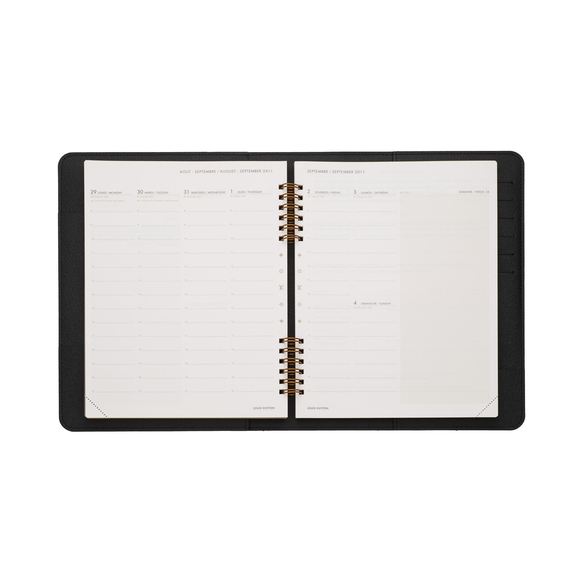 Desk Agenda Cover Damier Graphite in Trunks, Travel and Home