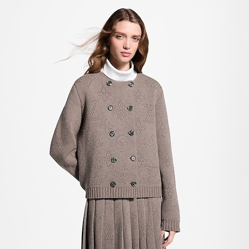 Double-Breasted Mahina Knit Cardigan in Women's Ready-to-Wear Knitwear collections by Louis Vuitton (Product zoom)