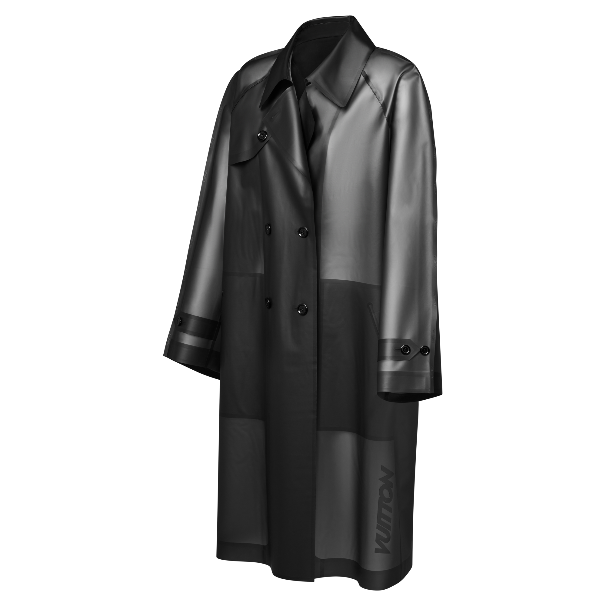 Double Breasted Transparent Outerwear  in Women