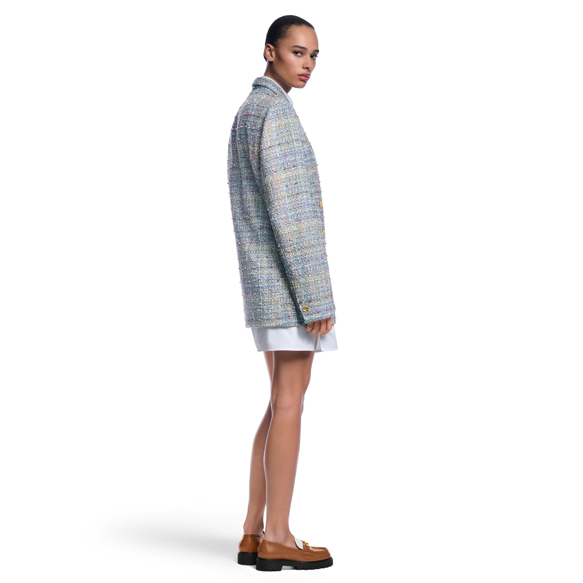 Double-Breasted Tweed Blazer  in Women