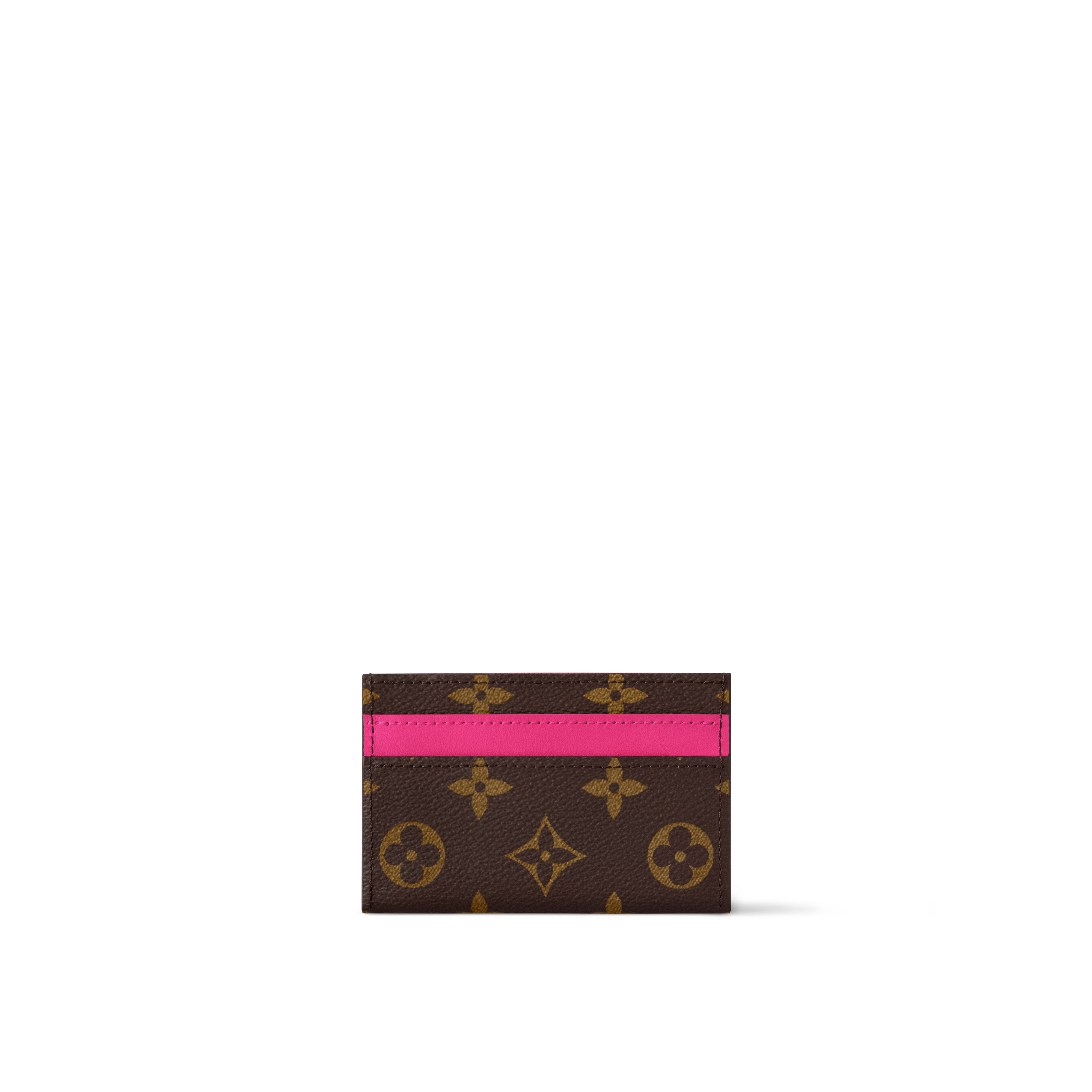 Double Card Holder Monogram Macassar Canvas in Women