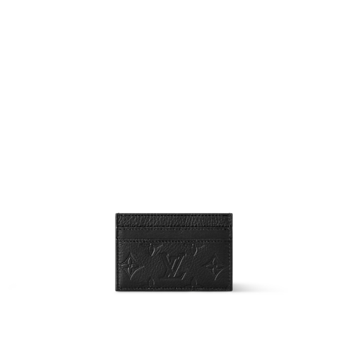 Double Card Holder Monogram Shadow Leather in Bags and Small Leather Goods's Men Small Leather Goods Card Holders collections by Louis Vuitton (Product zoom)