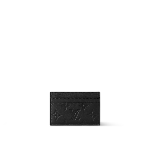 Double Card Holder Monogram Shadow Leather in Bags and Small Leather Goods's Men Small Leather Goods Card Holders collections by Louis Vuitton (Product zoom)