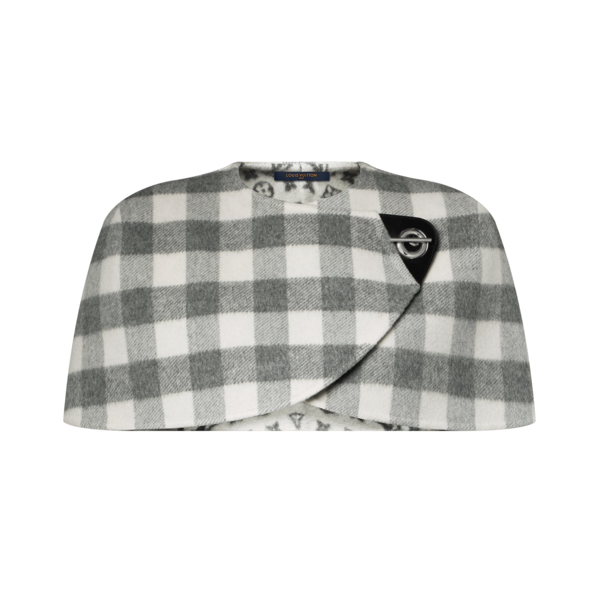 Double Face Check Capelet  in Women