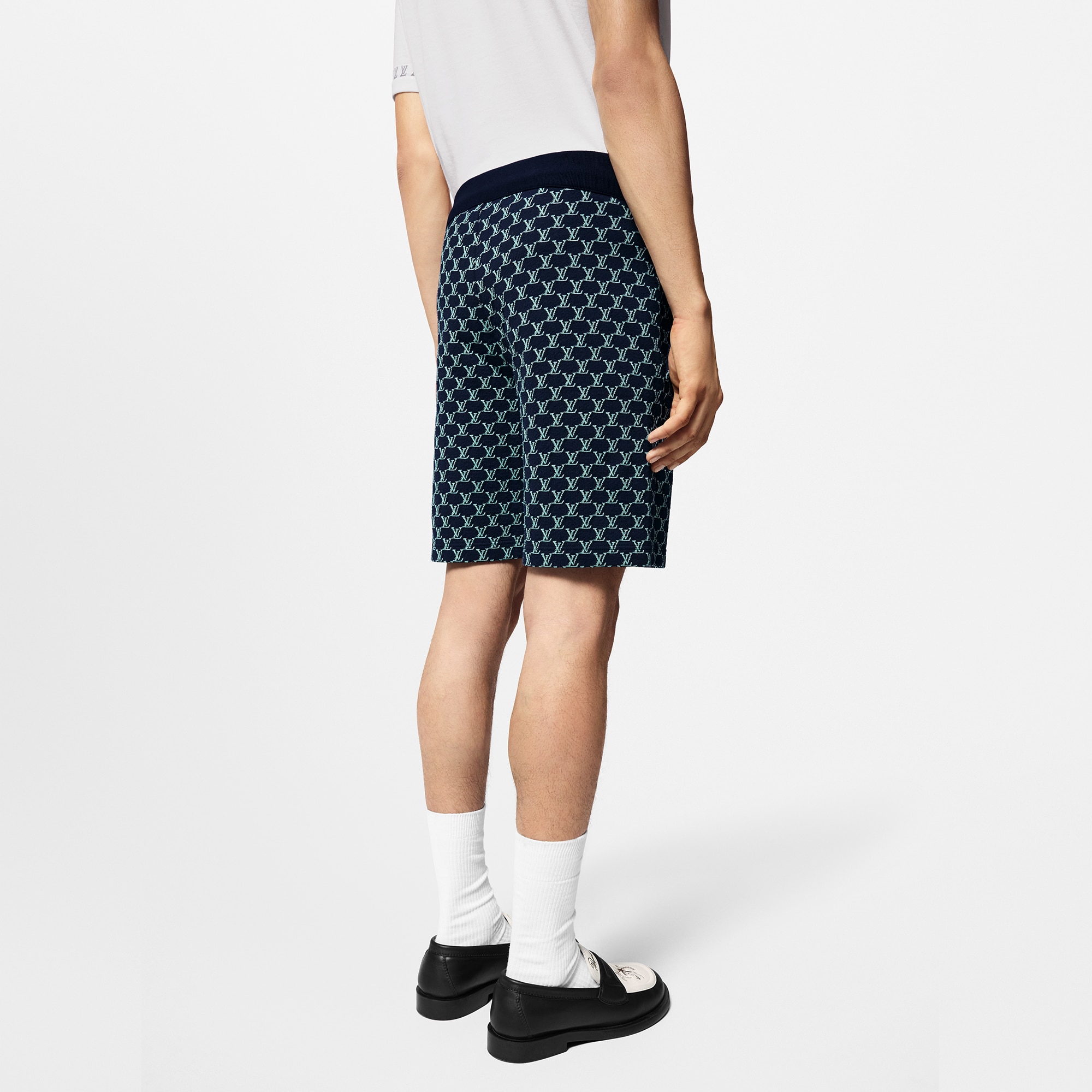 Double Face Cotton Jersey Shorts  in Men
