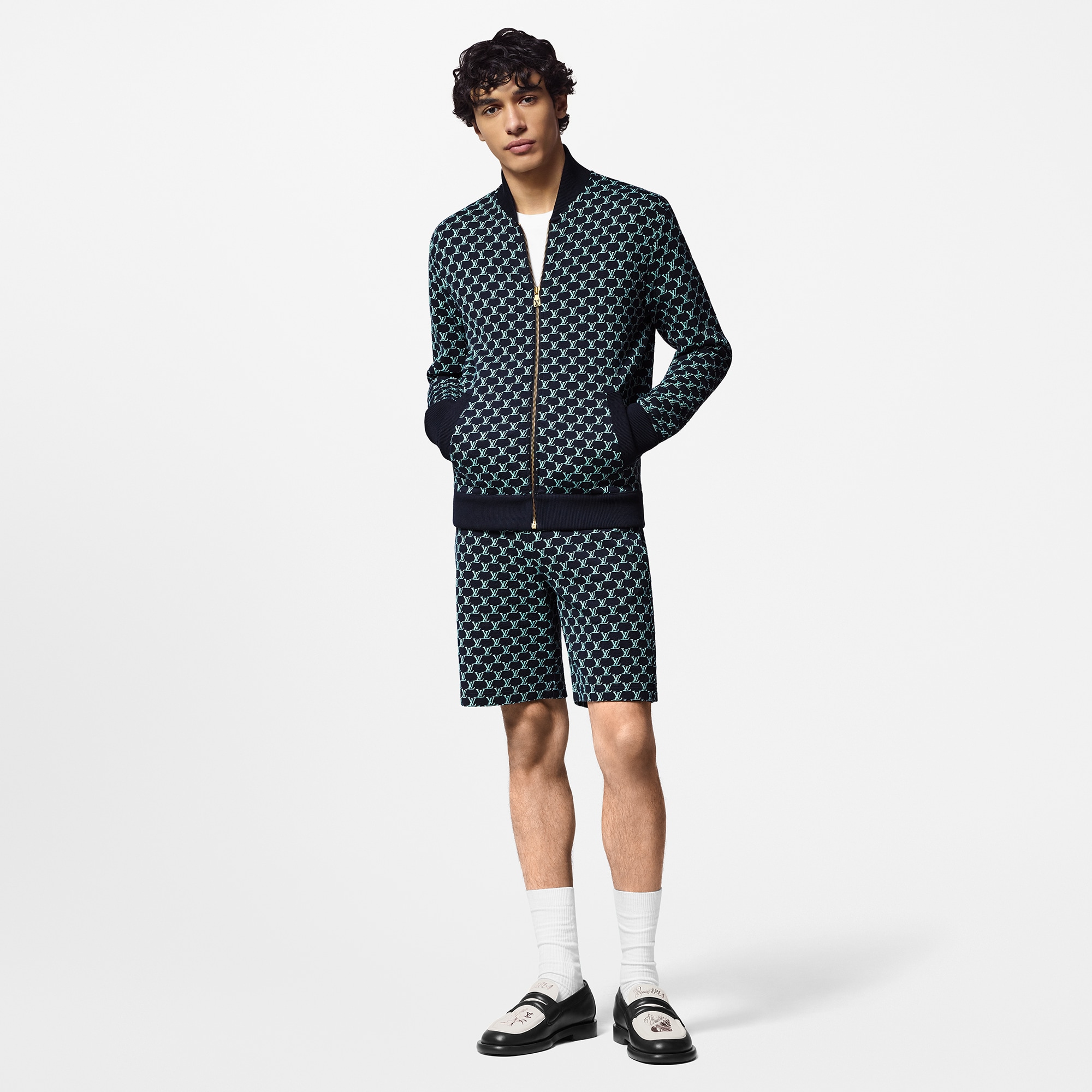 Double Face Cotton Jersey Shorts  in Men