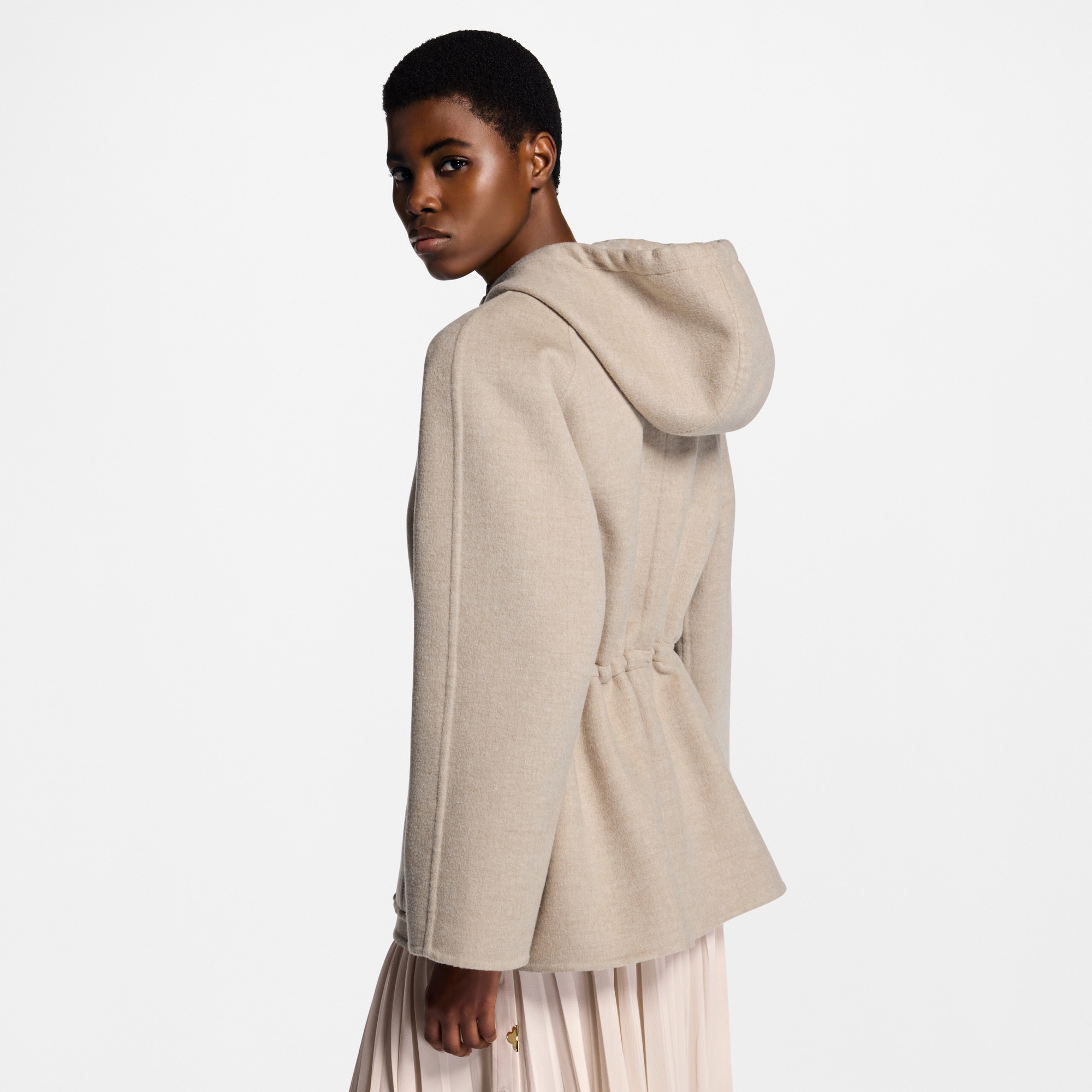 Double Face Hooded Parka  in Women