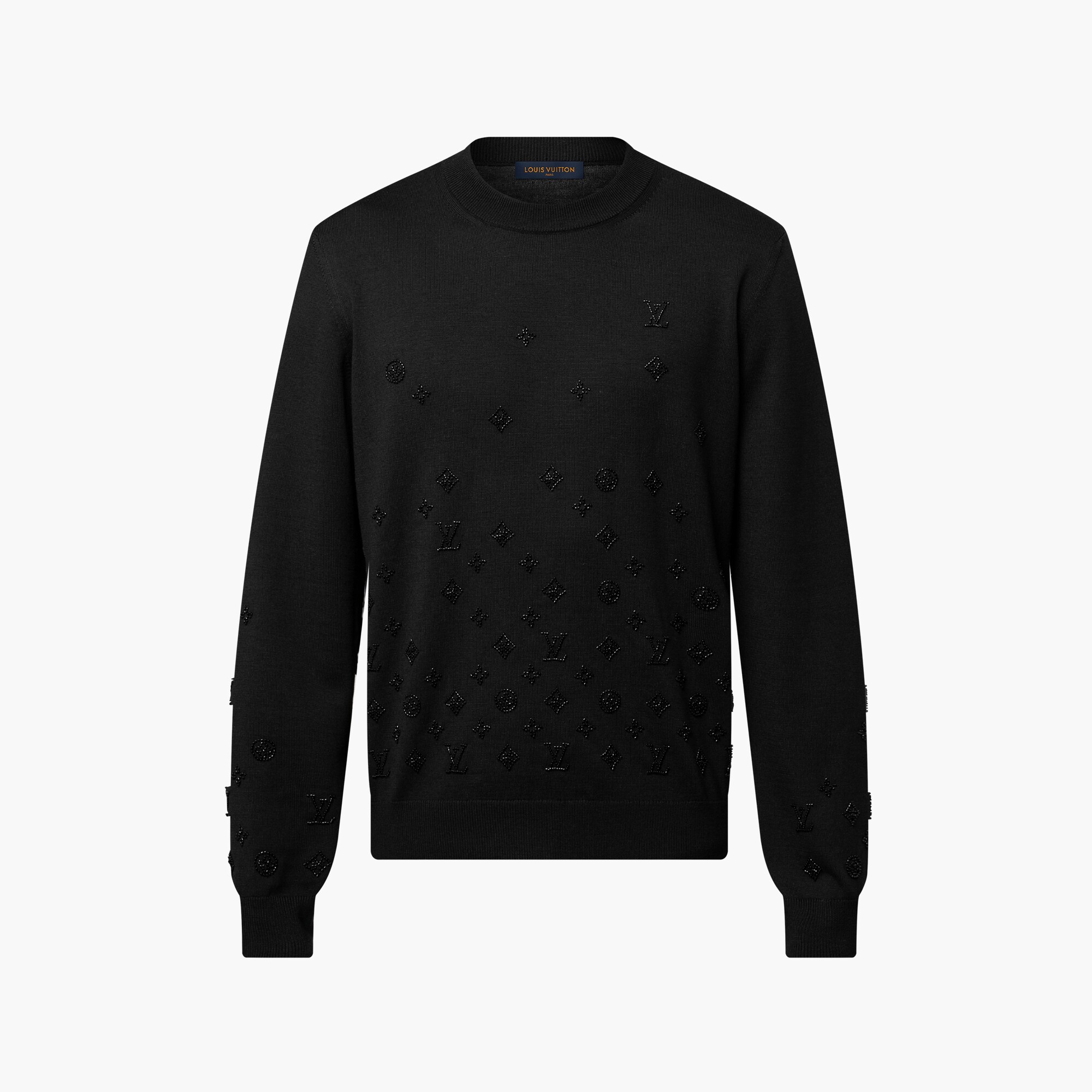 Vuitton Monogram Shearling Crewneck Louis Vuitton Pulli Schwarz