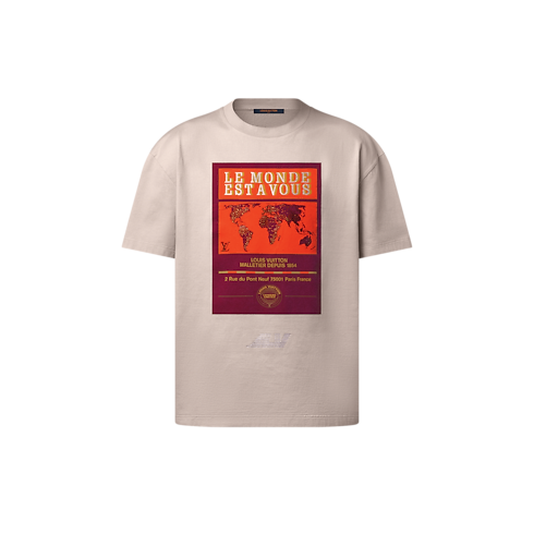 Embellished Graphic Cotton T-Shirt in Men's Ready-to-Wear T-shirts and Polos collections by Louis Vuitton (Product zoom)