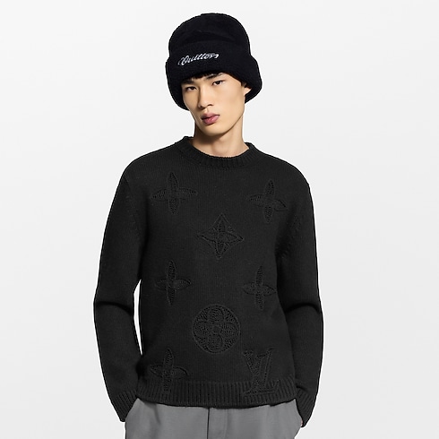 Embellished Knitted Crewneck in New's For Men LV Ski collections by Louis Vuitton (Product zoom)