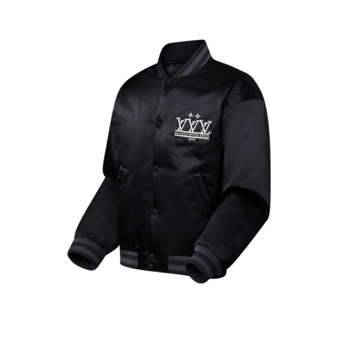 Embellished Nylon Baseball Blouson in Men's Ready-to-Wear Outerwear and Coats collections by Louis Vuitton (Product zoom)