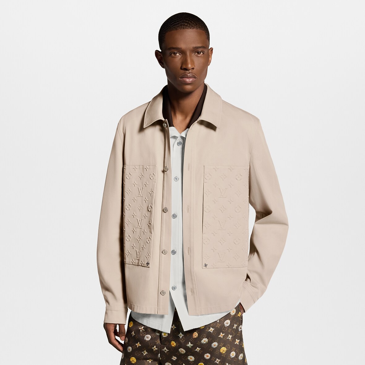 Embossed Signature Cotton Overshirt - Ready-to-Wear | LOUIS VUITTON