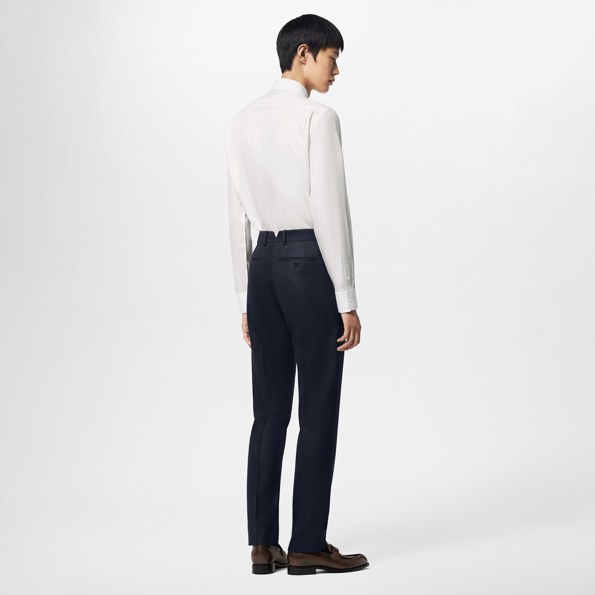 Embroidered Long-Sleeved Cotton Blend Shirt  in Men