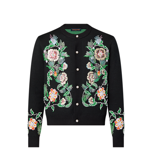 Embroidered Merino Wool Cardigan in Men's Ready-to-Wear Knitwear and Sweatshirts collections by Louis Vuitton (Product zoom)