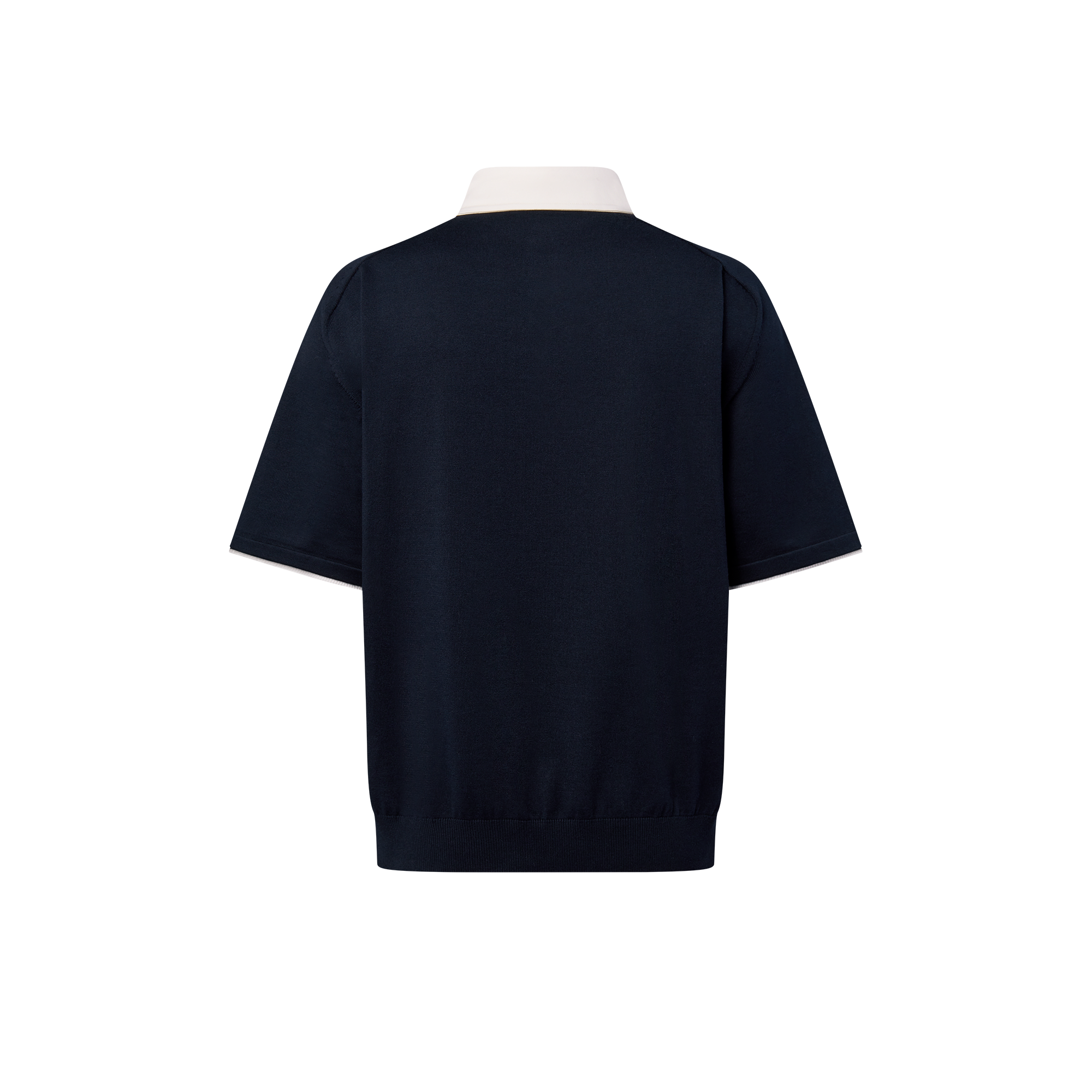 Embroidered Short-Sleeved Cotton Blend Polo Shirt  in Men