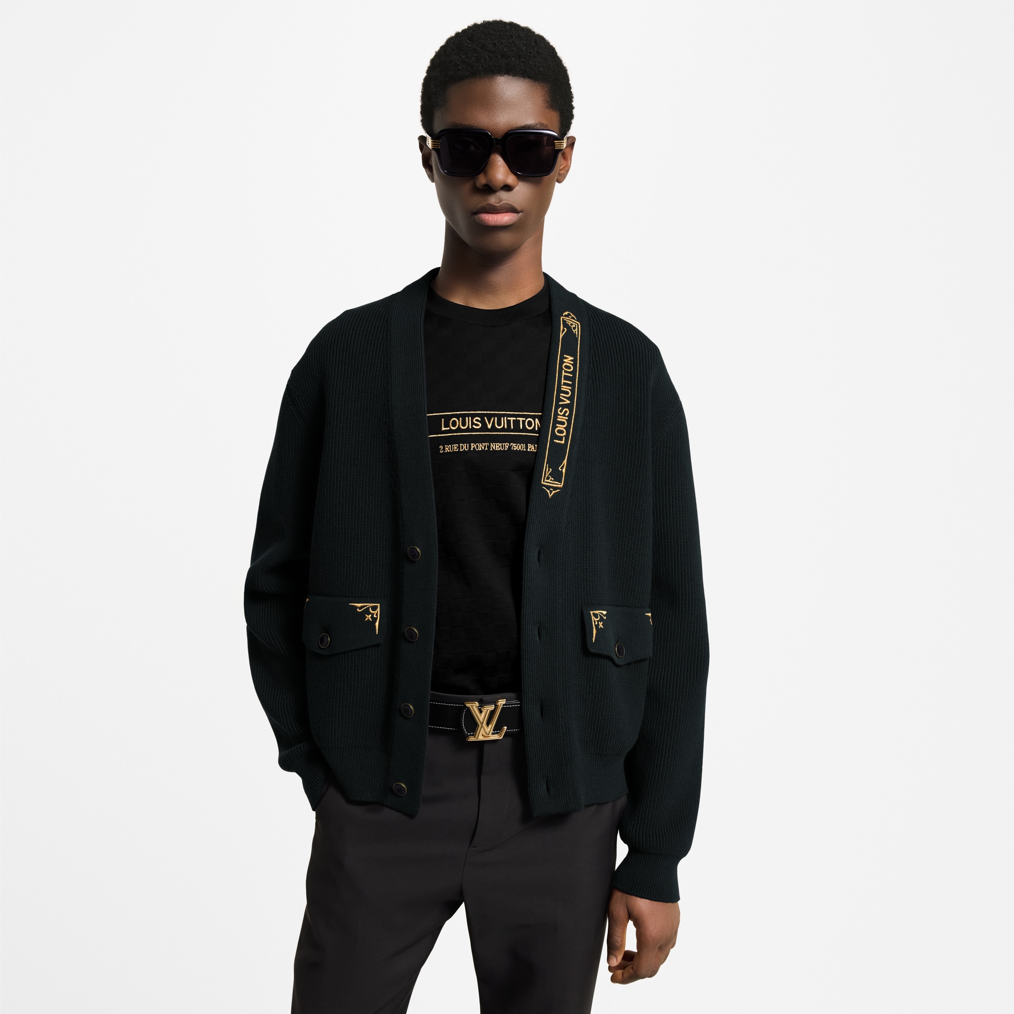 Embroidered Signature Cardigan  in Men