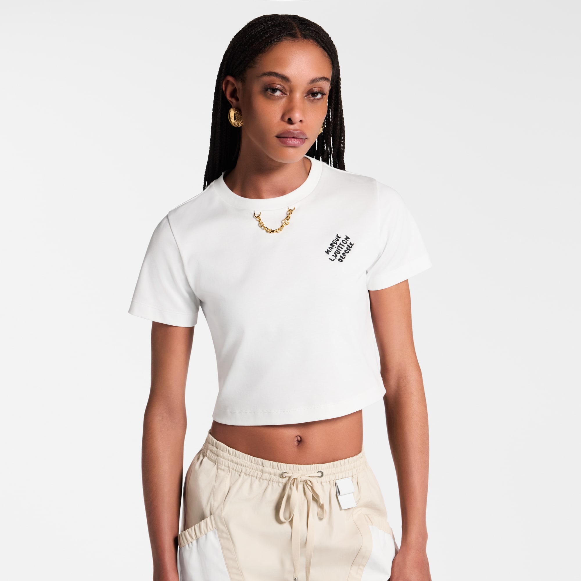 Embroidered Signature Crop Top  in Women