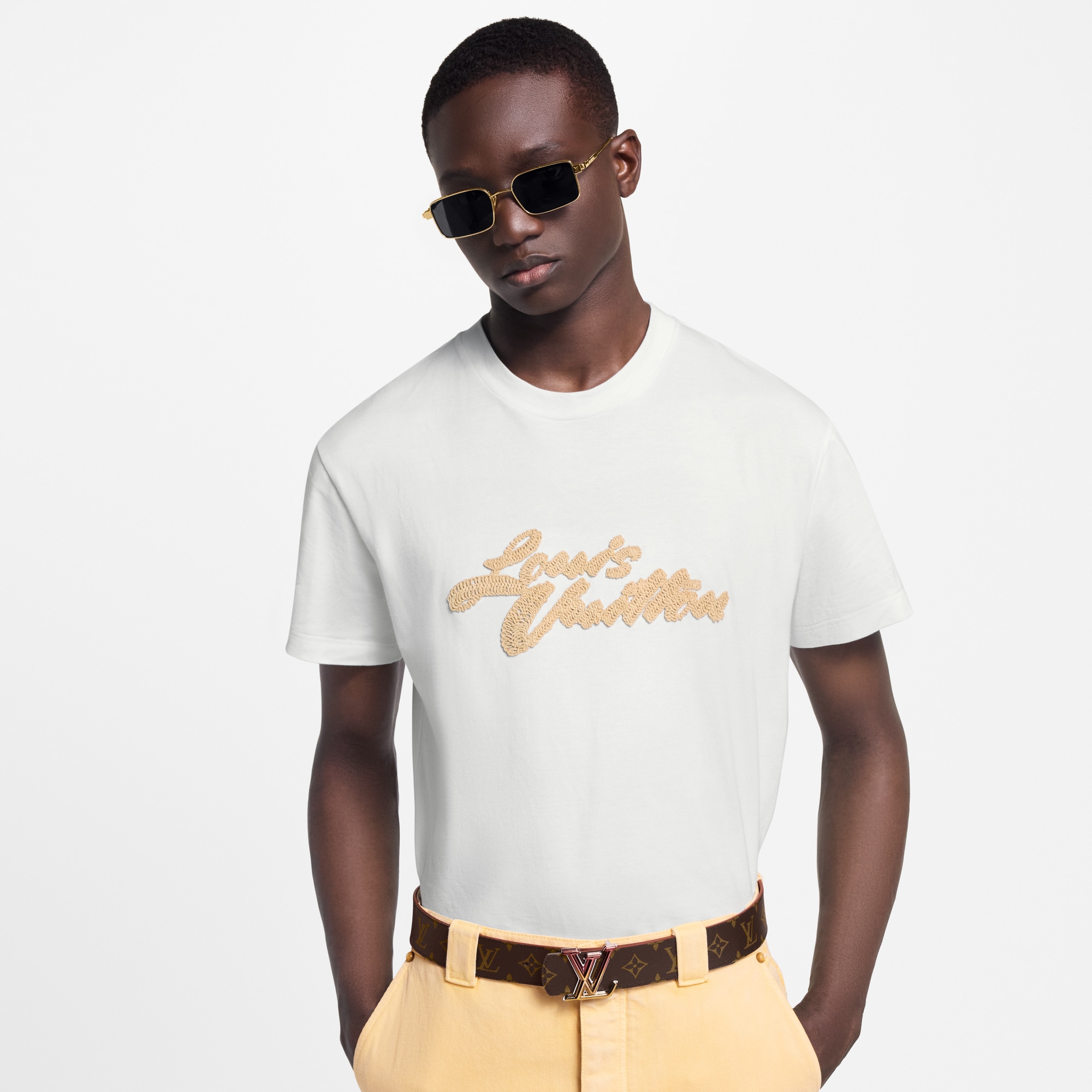 Embroidered Signature T-Shirt  in Men