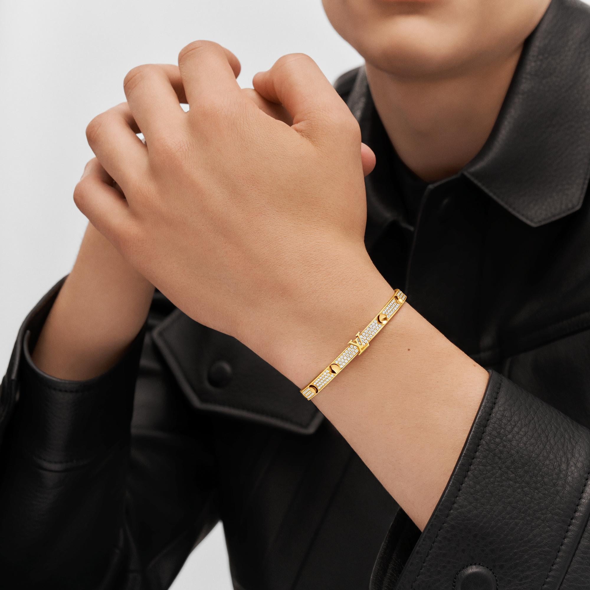 Empreinte Bangle, Yellow Gold And Pave Diamonds  in Jewellery