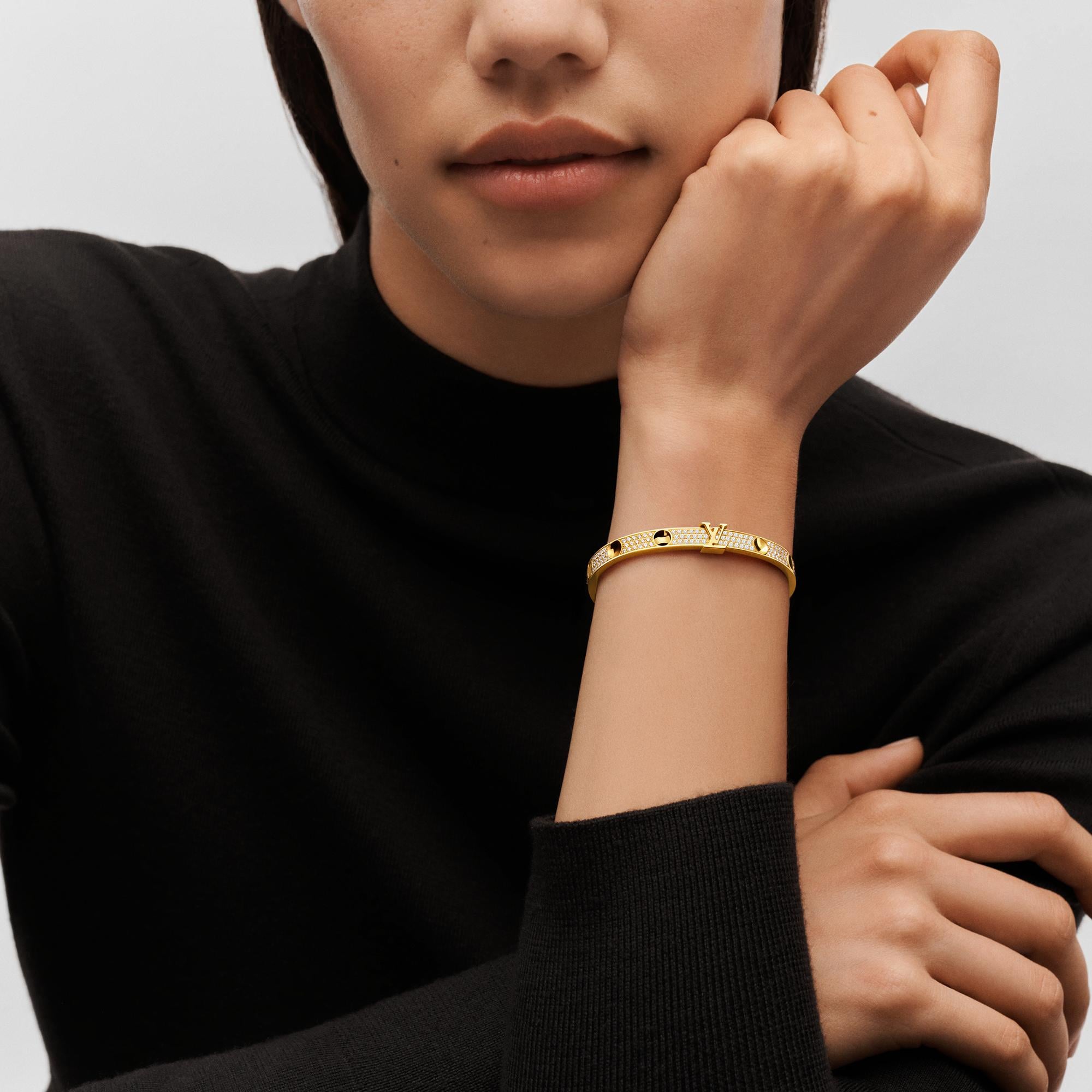 Empreinte Bangle, Yellow Gold And Pave Diamonds  in Jewellery