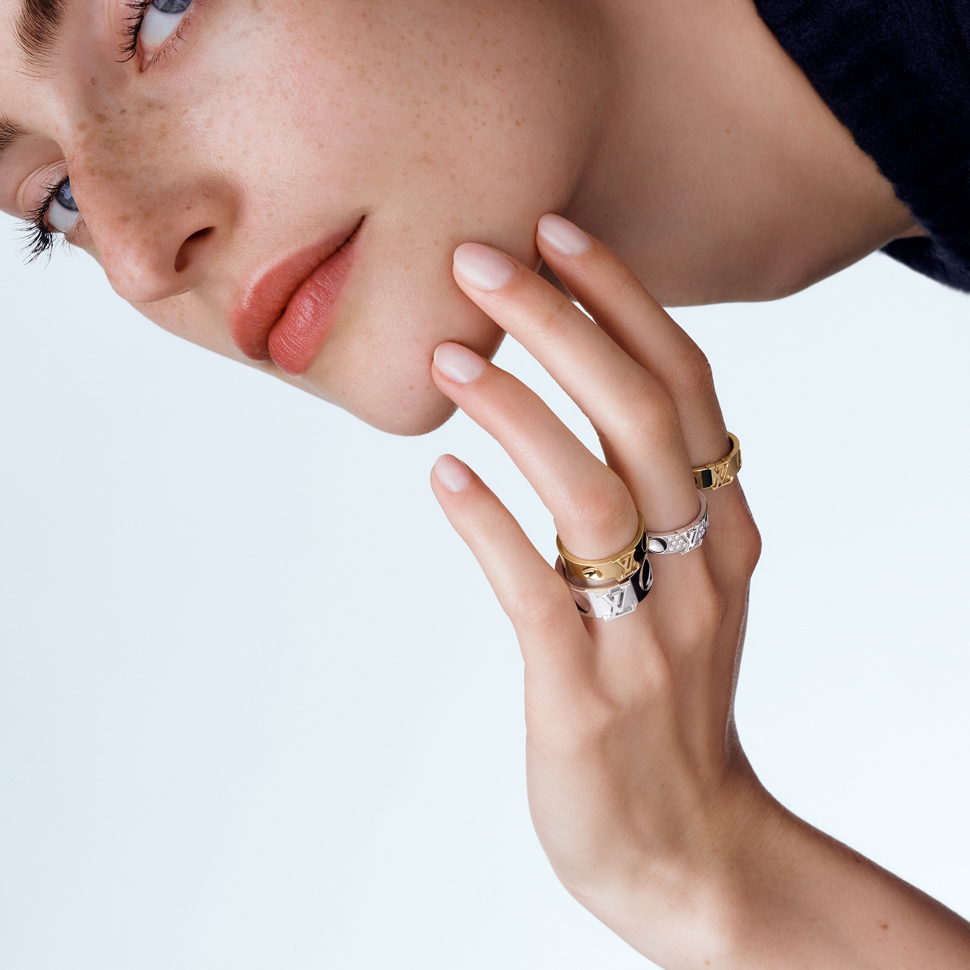 Empreinte Large Ring, White Gold  in Jewellery