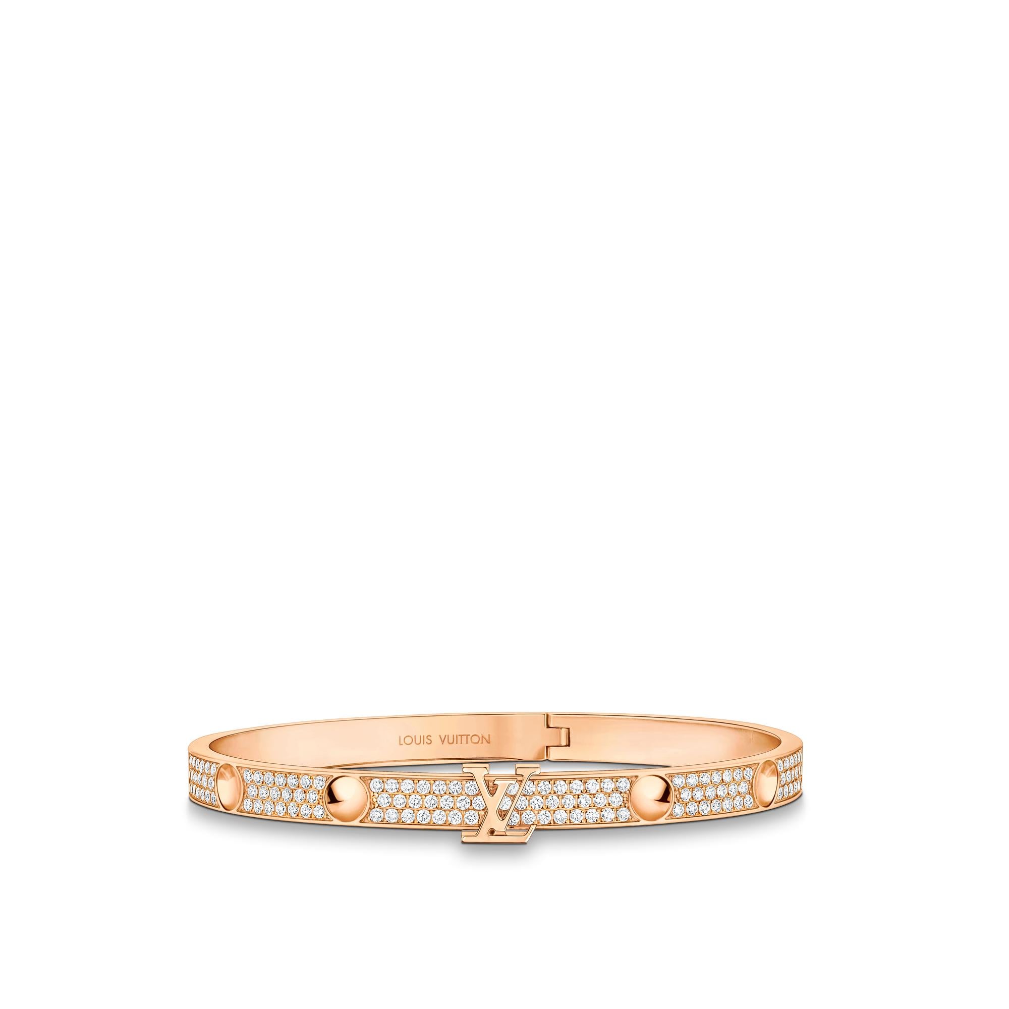 Empreinte Medium Bangle, Pink Gold and Diamonds  in Jewellery