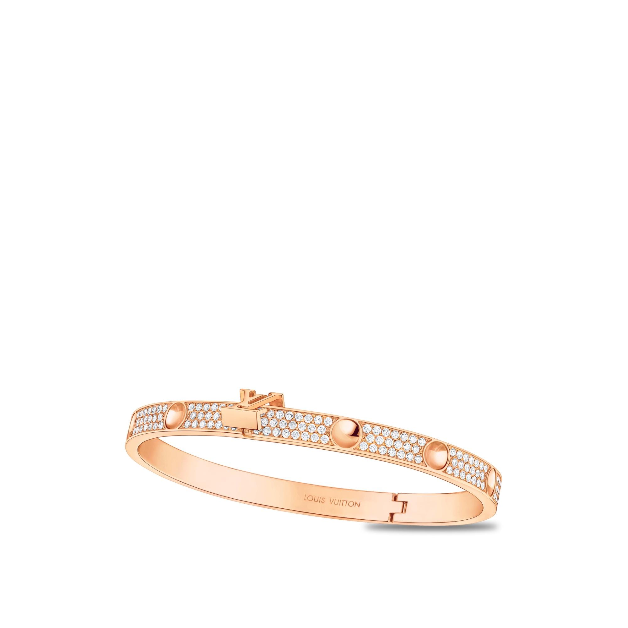 Empreinte Medium Bangle, Pink Gold and Diamonds  in Jewellery