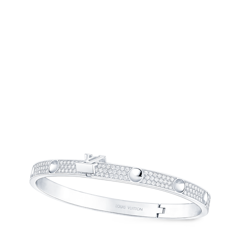 Empreinte Medium Bangle, White Gold and Diamonds in Jewellery's Categories All Fine Jewellery collections by Louis Vuitton (Product zoom)