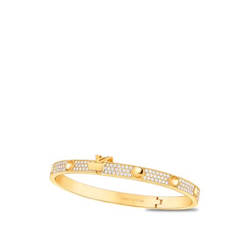 Empreinte Medium Bangle, Yellow Gold and Diamonds in Jewellery's Categories All Fine Jewellery collections by Louis Vuitton (Product zoom)