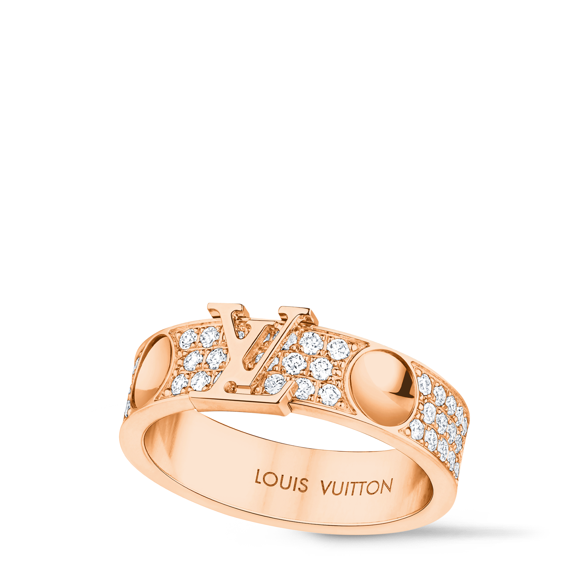 Empreinte Medium Ring, Pink Gold and Diamonds  in Jewellery