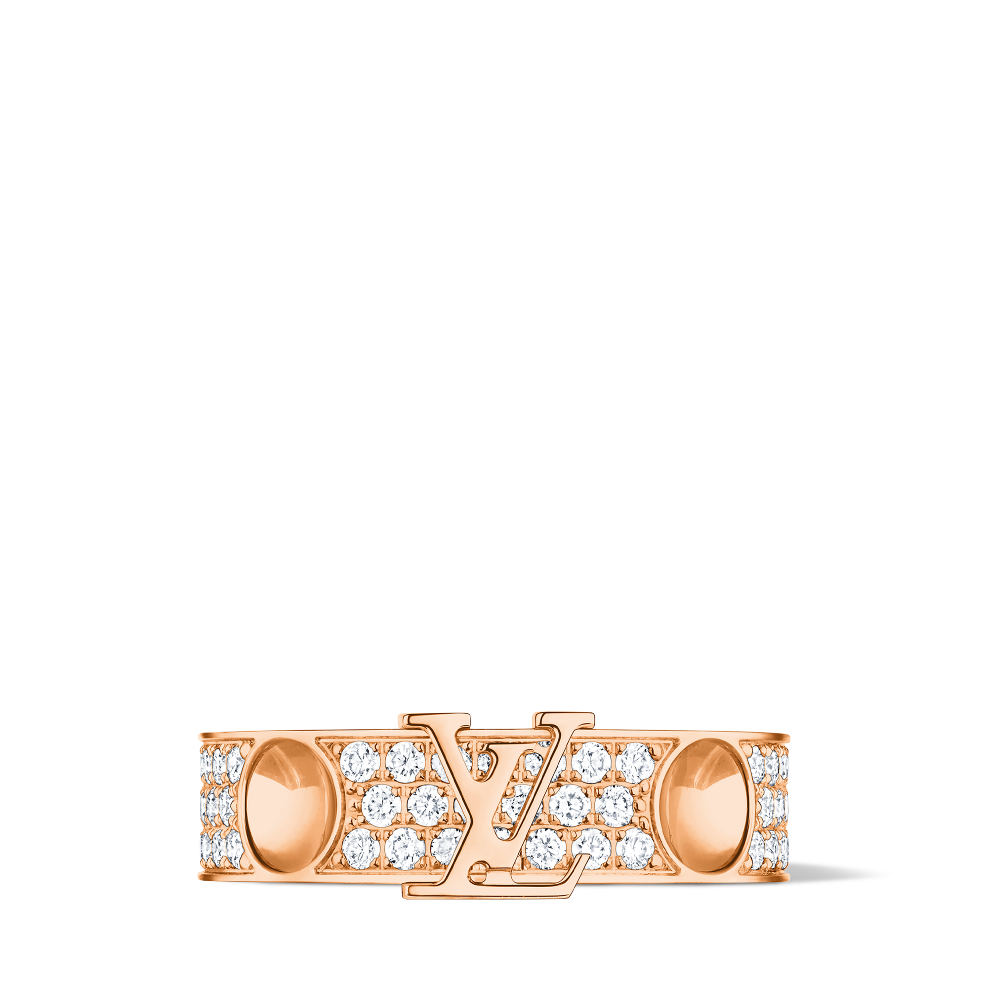 Empreinte Medium Ring, Pink Gold and Diamonds  in Jewellery