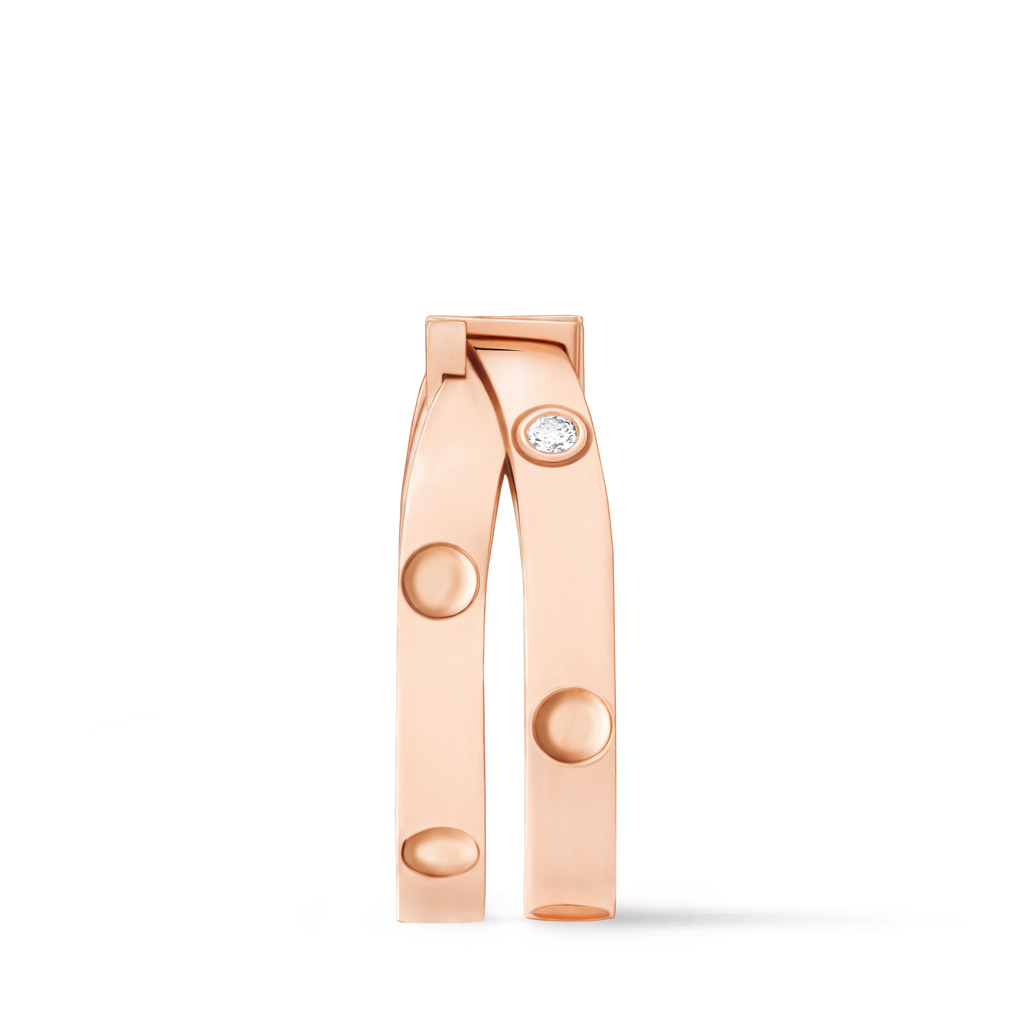 Empreinte Ring, Pink Gold And Diamonds  in Jewellery