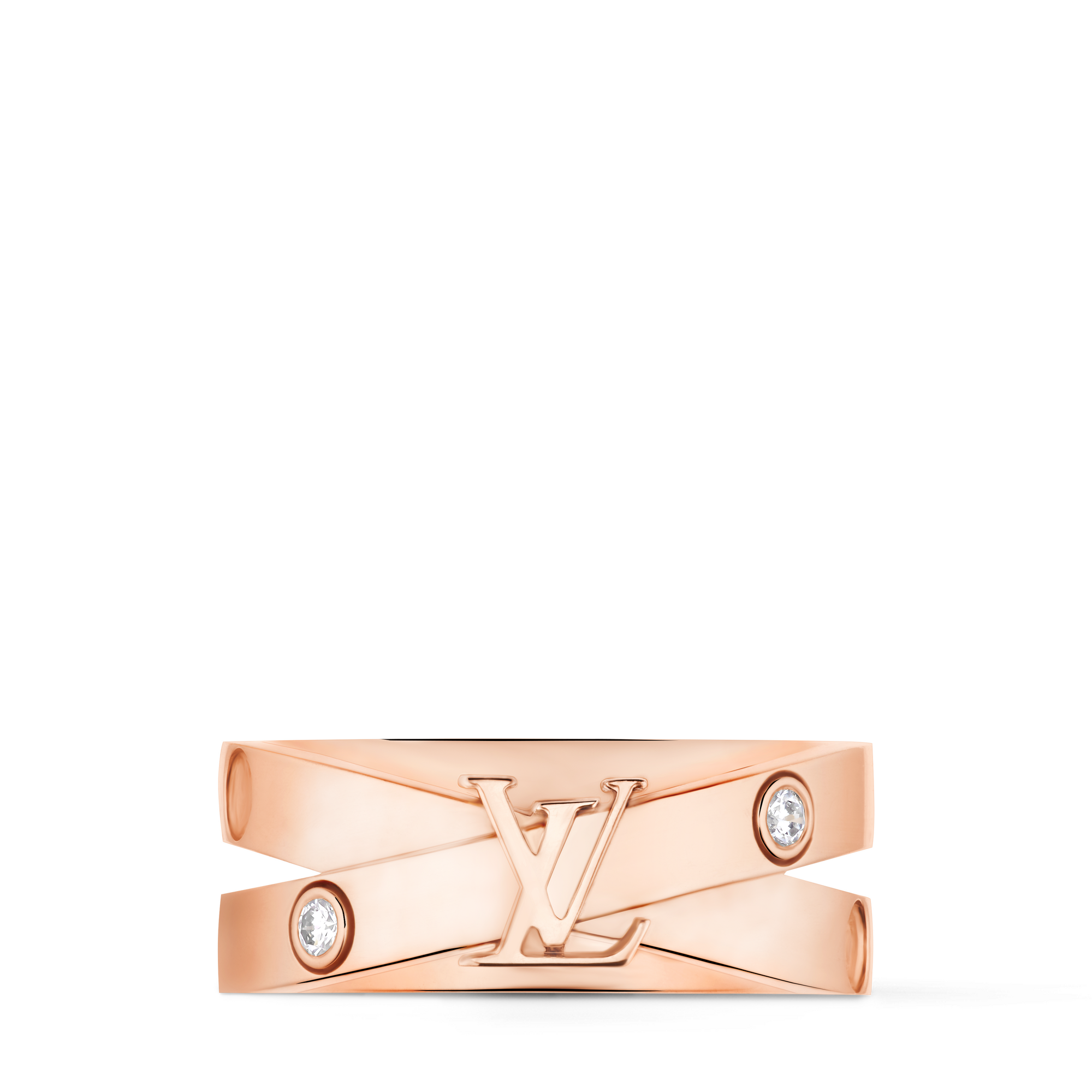 Empreinte Ring, Pink Gold And Diamonds  in Jewellery
