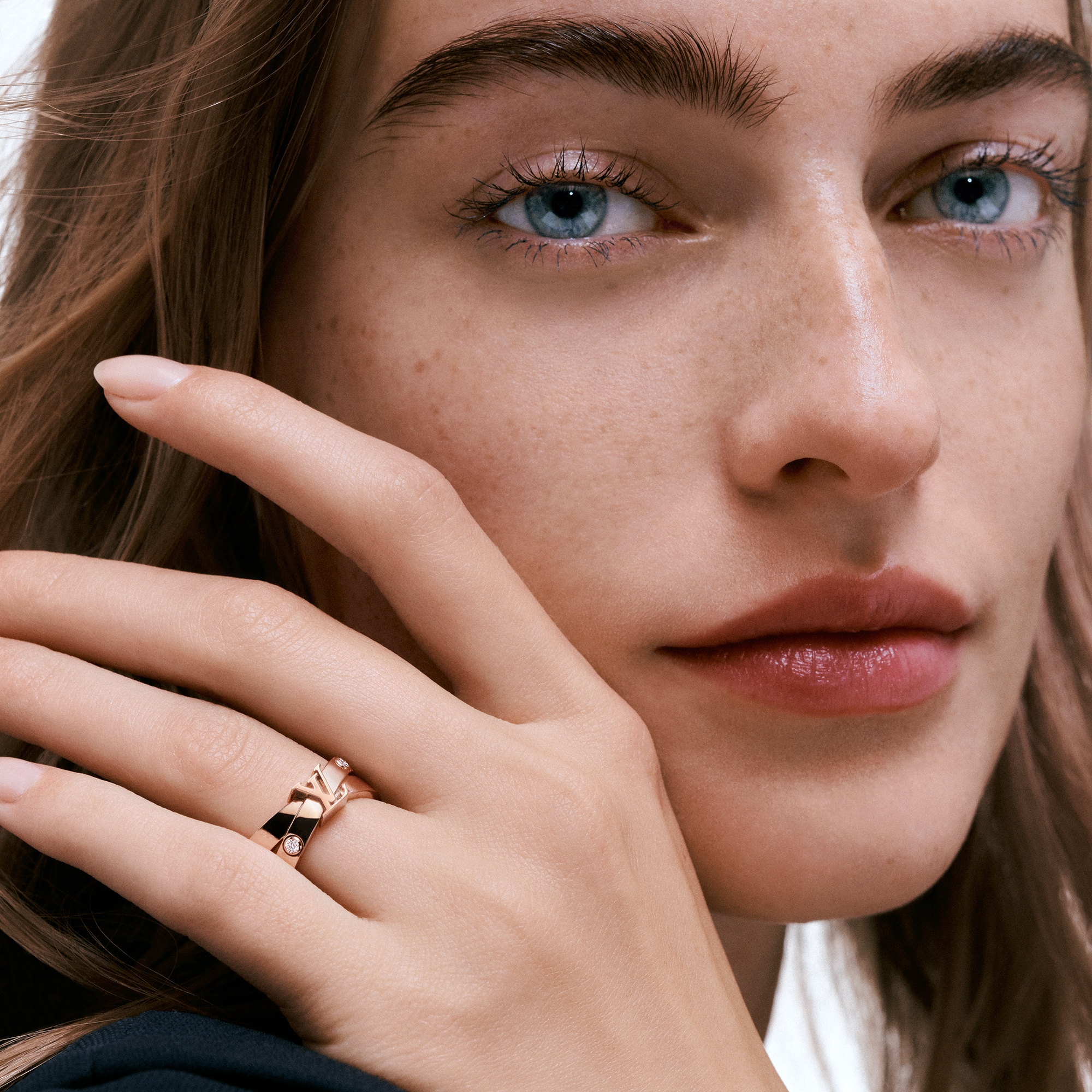 Empreinte Ring, Pink Gold And Diamonds  in Jewellery