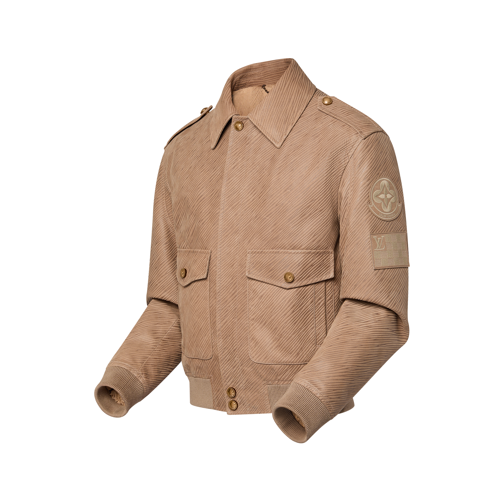 Epi Embossed Leather Flight Jacket  in Men