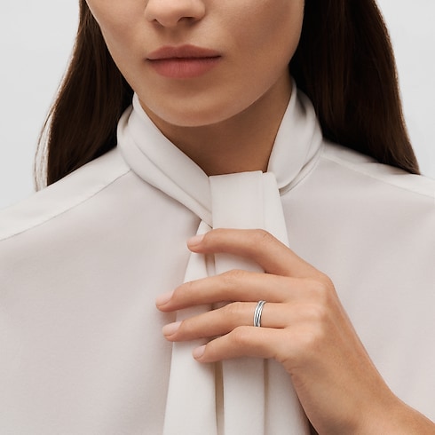 Epi wedding band, platinum in Jewellery's Categories All Fine Jewellery collections by Louis Vuitton (Product zoom)