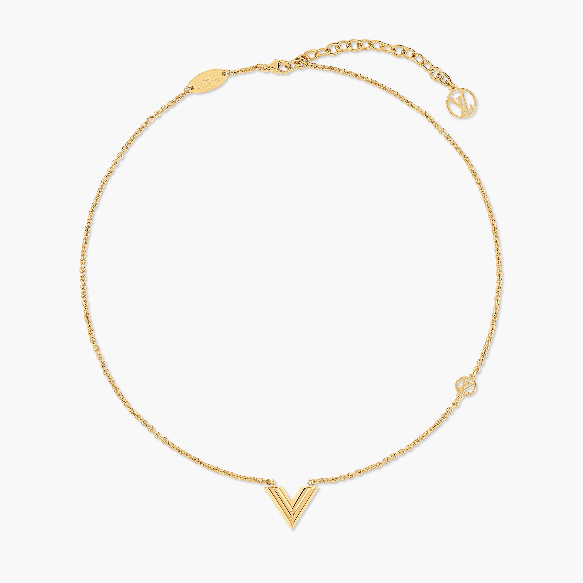 Louis Vuitton Essential V Necklace #308472L40B Louis Vuitton Essential V Gold-Tone Necklace – Connect Japan  main image 3