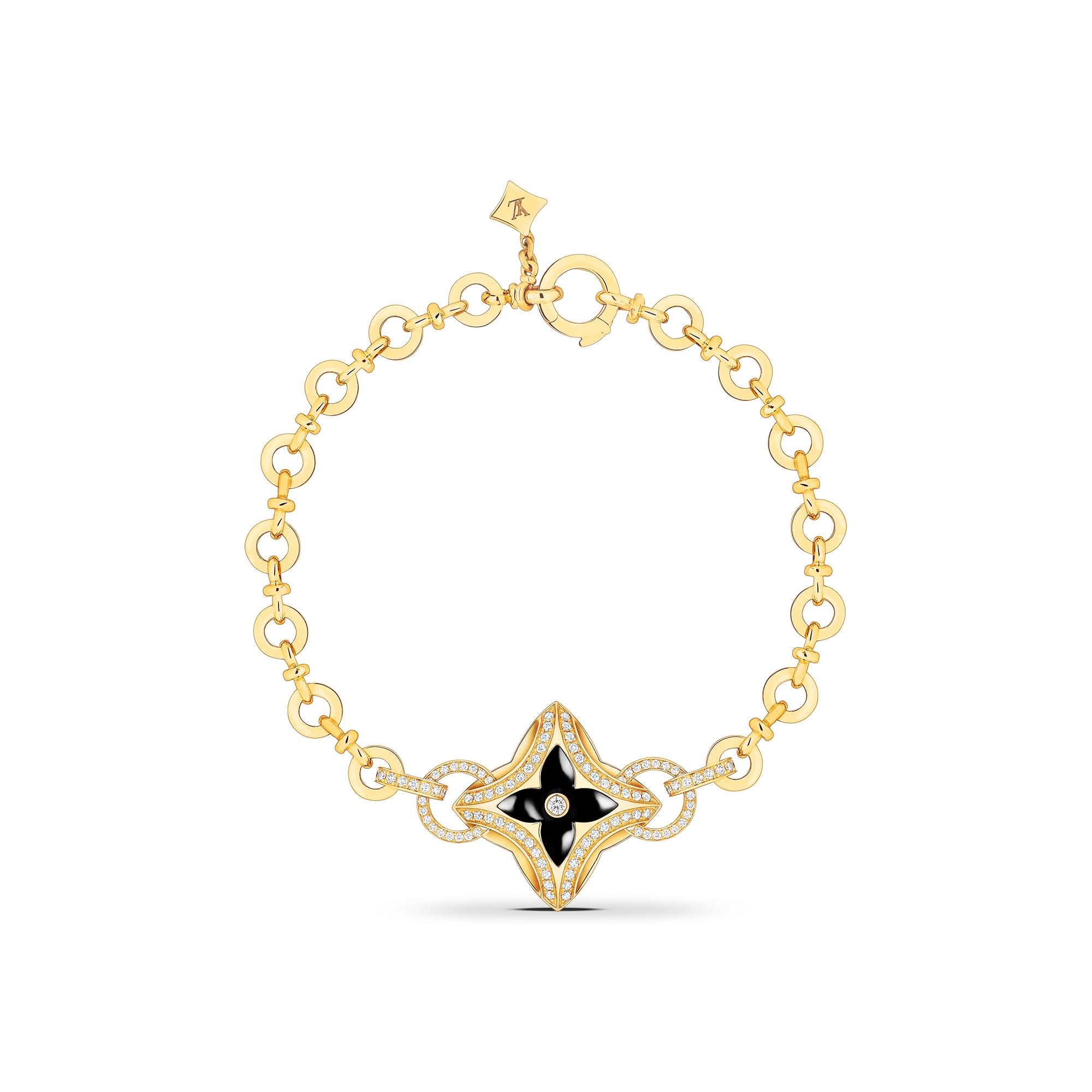 Ever Blossom Bracelet, Yellow Gold, Onyx & Diamonds  in Jewellery