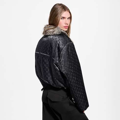 Faux Fur Collar Cropped Padded Jacket in Women's Ready-to-Wear Coats and Jackets collections by Louis Vuitton (Product zoom)