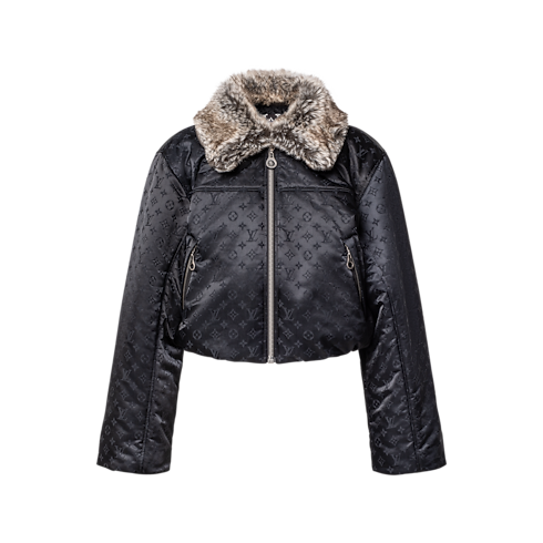 Faux Fur Collar Cropped Padded Jacket in Women's Ready-to-Wear Coats and Jackets collections by Louis Vuitton (Product zoom)