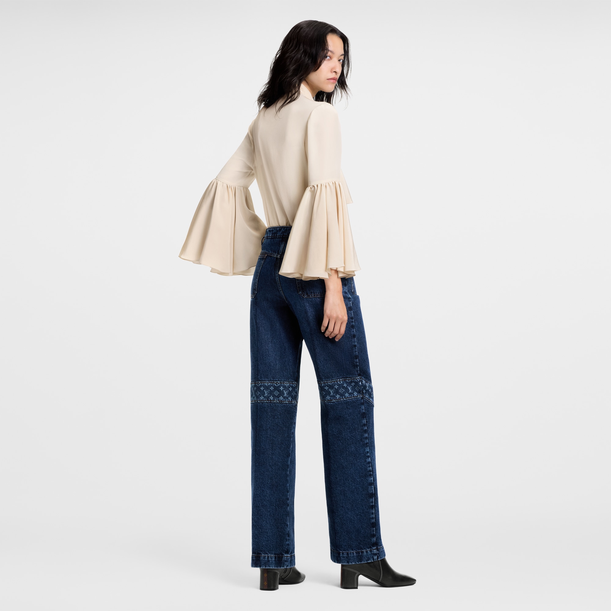 Flared Sleeve Lavallière Blouse  in Women