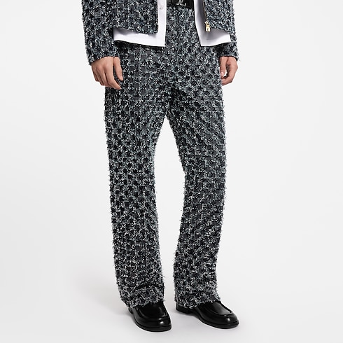 Flocked Monogram Denim Skate Pants in Men's Ready-to-Wear Denim collections by Louis Vuitton (Product zoom)