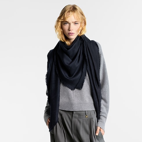 Flower And Straps Shawl . in Women's Accessories Shawls and Stoles collections by Louis Vuitton (Product zoom)